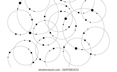 Vetores Plexus círculos conexão para comunicação global, ciência, visualização de grandes dados e design de fundo de tecnologia