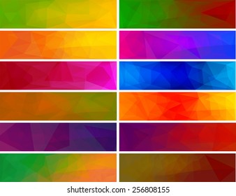 Vectors polygonal backgrounds for banner.