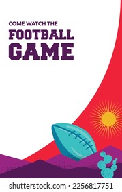 VECTORS. Poster template for an American Football Game. Invitation, flyer, ad, watch party, Super Bowl, sports bar, contest, finals