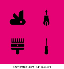 vectors with screwdriver,  knife and work tools icons for web and mobile app