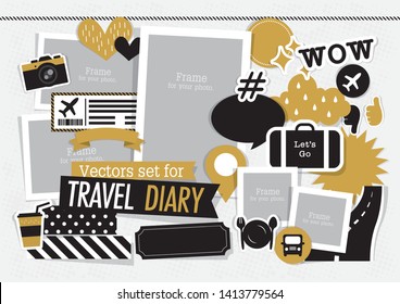 Vectors Set For Travel Diary And Scrapbook