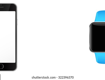 vectors smart-watch smart phone technology