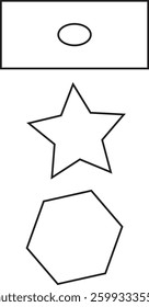 Vectors star rectangle sign Vectors