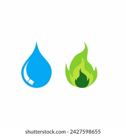 Vectores que forman fuego y agua