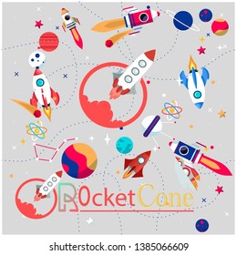 vectors that are good for logos and collections of several rockets used as brands or other uses, are easy to edit and replace according to the color of your desire