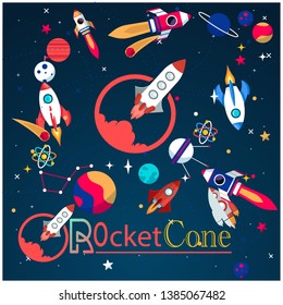vectors that are good for logos and collections of several rockets used as brands or other uses, are easy to edit and replace according to the color of your desire