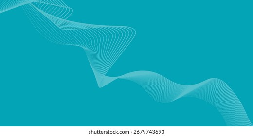 Ilustração dinâmica vetorial da onda vetorial. Fundo de linhas com melhor imagem de ondas