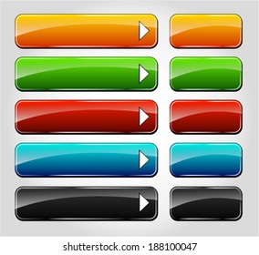 Vectors web buttons set on white background