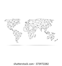 vectors World Map polygonal precision low-poly 