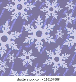 Vector.Seamless abstract snowflake grunge texture 535