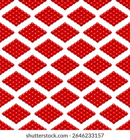 vector,Seamless geometric pattern with red rhombus shapes on a white background. Modern digital texture for fabric, wallpaper, wrapping paper, and decorative design.