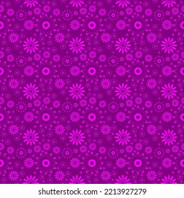 Vector,Seamless purple flower pattern, perfect for fashion, textiles, fabrics, and more.