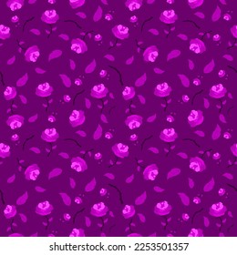 Vektor, Nahtloses violettes, rosarotes Muster, perfekt für Mode, Textilien, Stoffe und mehr.