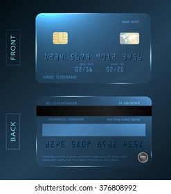 Vector/Shiny crystal credit debit card design template,To adapt idea for commercial,business,advertising,information,financial,illustration