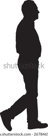 vector,silhouette of a man walking