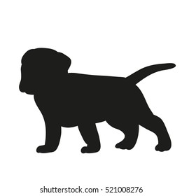 Vector,silhouette, Puppy