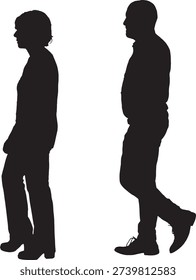 vector silhouette side view