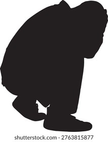 vector silhouette  side