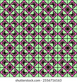 vector,Small purple and black squares overlapping a large green square.