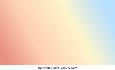 VectorSoft pastel gradient background with smooth transition from orange to cream to light blue