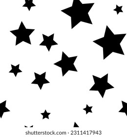 Vector.Star Pattern.Repetitive.Abstract Texture.Black on White Background.Trendy.PastelPrint para Textile.Web Design.Social Networks.Space.Sky.Astrology.Heaven.Air.Freedom.Galaxy.Airplane.EPS 10.