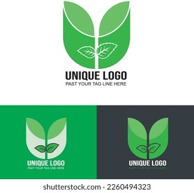 
VectorStock
Leaf creative concept logo design template 