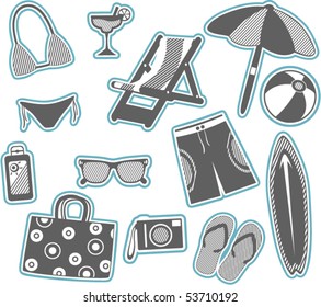 Vector-Summer Vacation Set