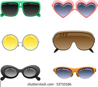 Vector-Sunglasses icon set 2