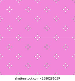 vector,Symbol made of white triangles on a pink background, suitable for decorating gift boxes for children.