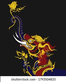 Vector-Thai-Traditional-Pattern
Thai Elephant Pray for Heaven