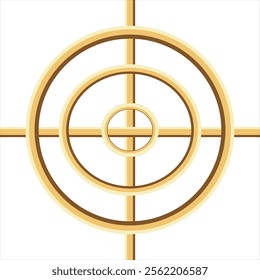 vector,The golden target circle is suitable for use as a target illustration.