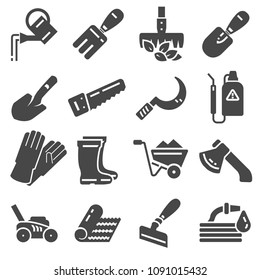 Vectot flat icon set collection - Flower and Gardening