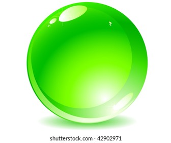 Vectot Green Shiny Sphere Stock Vector (Royalty Free) 42902971