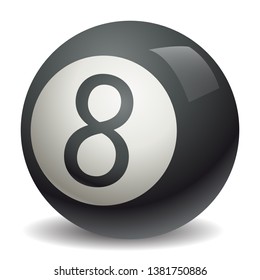 Vectot Number Eight Pool Ball
