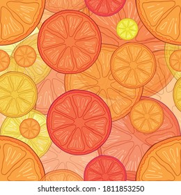 vectot seamless pattern with citrus