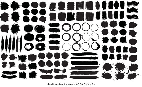 Vectpr black grunge brush set