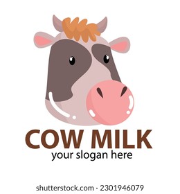 vectro logo milk cow with dark purple head and brown orange crest with pink nose