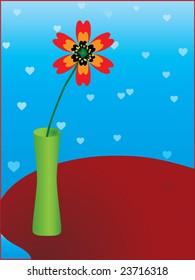 Vectro vase on heart