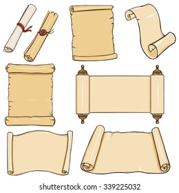 Vectror Set of Scrolls