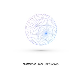 vectror wireframe sphere
