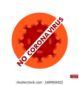 Vecttor illustration. Coronavirus icon. Pandemic stop Novel Coronavirus outbreak covid-19 2019-nCoV.