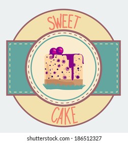 vecyor illustration Vintage sweet cupcake poster design