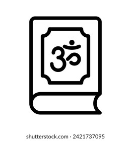 Vedas, Hinduism Flat Icon Logo Illustration. Hinduism Icon-set. Suitable For Web Design, Logo, App.