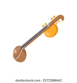 Veena, Indian Symbol Vector Illustration