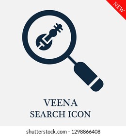 Veena search icon. Editable Veena search icon for web or mobile.