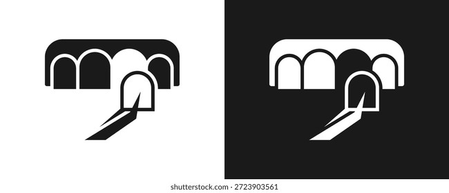 Conjunto De Iconos De Instalación De Veeners Glyph En Fondo Blanco Y Negro