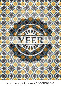 Veer arabesque style emblem. arabic decoration.