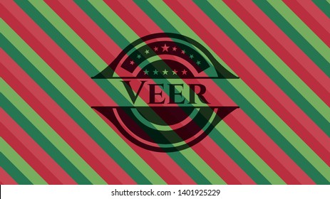 Veer christmas style emblem. Vector Illustration. Detailed.