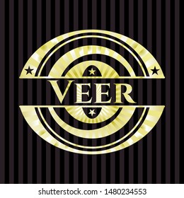 Veer shiny badge. Vector Illustration. Detailed.