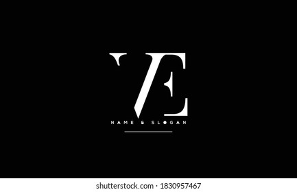 VE,EV ,V ,E  Abstract Letters Logo Monogram